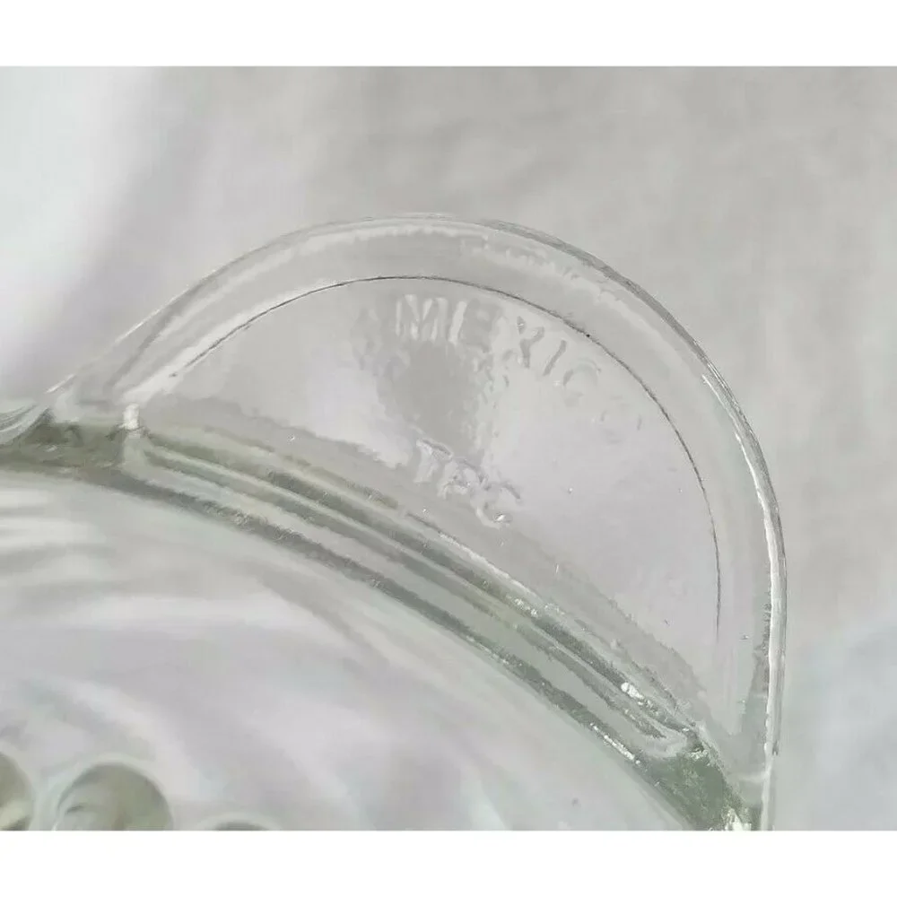 VTG GLASS CITRUS REAMER BAR KITCHEN MARKED MEXICO TPC
